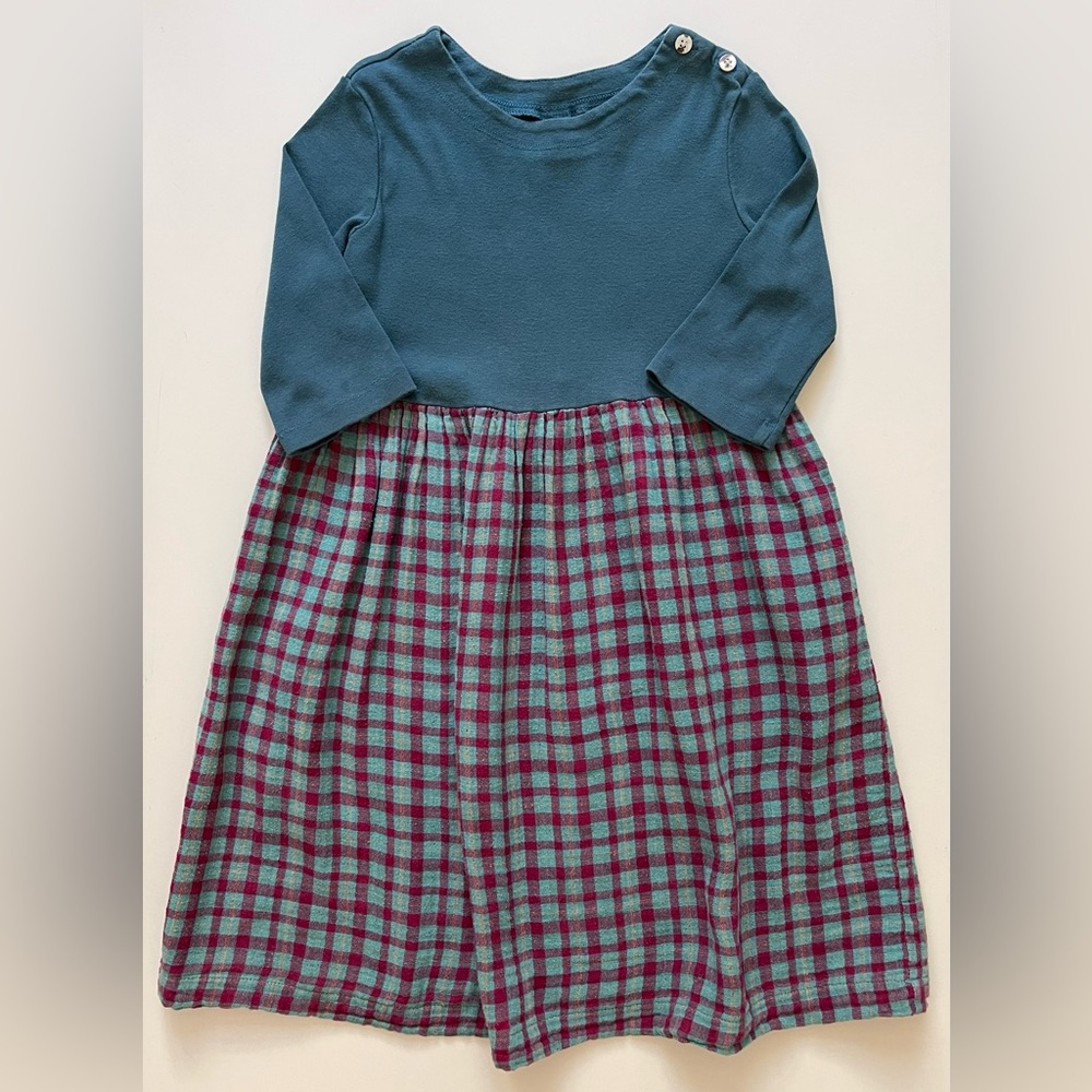 Sailor Rose Girls’ Green Plaid Baker Island Dress